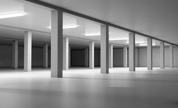 Empty underground parking. 3d render image — Stock Photo, Image