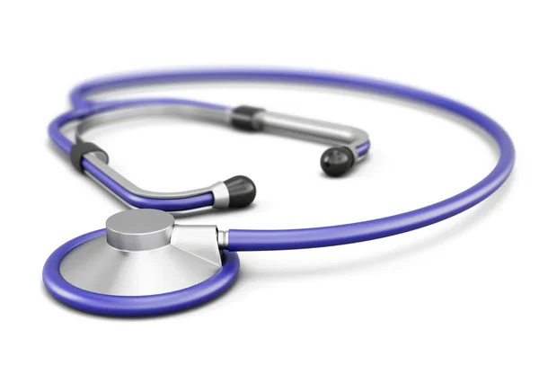 Stethoscope isolated on white background. 3d render image — Stock Photo, Image