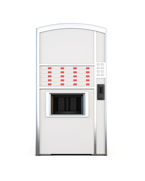 Vending machine selling drinks and snacks on a white background. — Stock Photo, Image