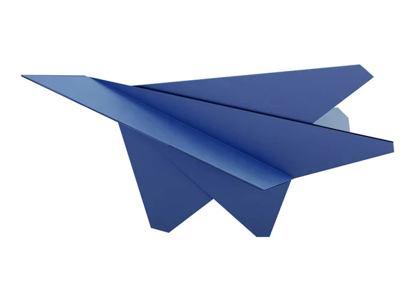 白い背景に紙飛行機をモデル化します。3D レンダリング — ストック写真