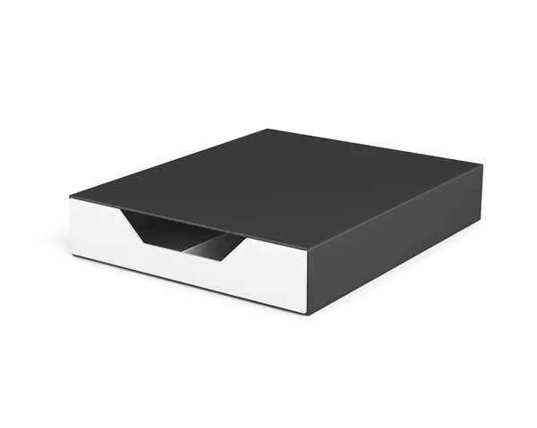 Caja cerrada y en blanco aislada sobre fondo blanco. renderizado 3d — Foto de Stock