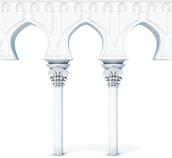 Element architektoniczny wyizolowany na białym tle. Arch, aquedu — Zdjęcie stockowe
