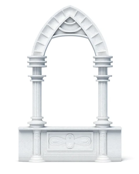 건축 객체 (기둥, 아치, 난간, 난간) wh — 스톡 사진