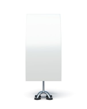 Beyaz bir arka plan üzerinde izole ikili reklam stand. 3D r