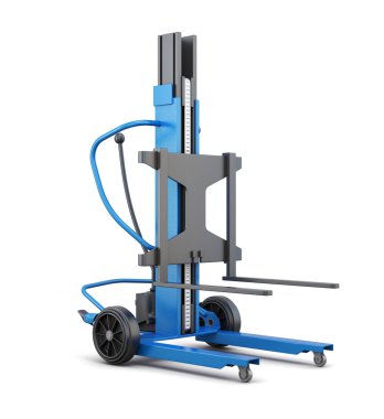 Forklift. 3D render