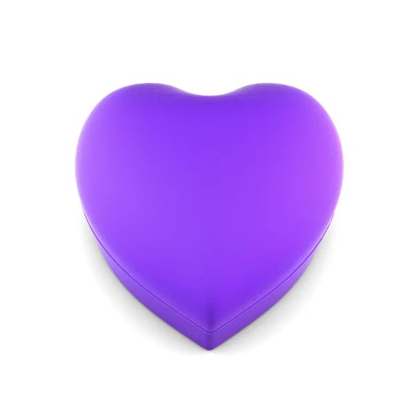Hediye kutusu kalp şeklinde. 3D renering. — Stok fotoğraf