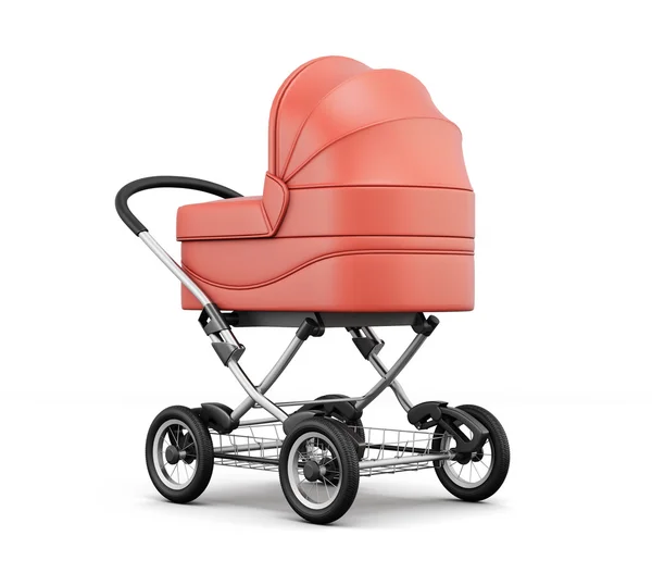 Retro baby stroller.  For boy. 3d rendering. — Stock Photo, Image