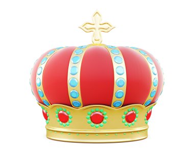 Kraliyet tacı. 3D çizim