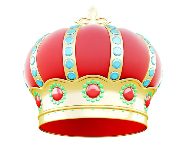 Royal crown isolerad på vit bakgrund. 3D render-bild — Stockfoto