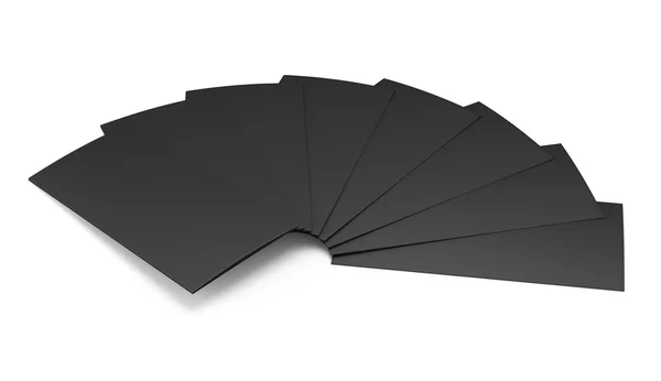 Брошури шаблонів розкидані у формі вентилятора. 3 — стокове фото