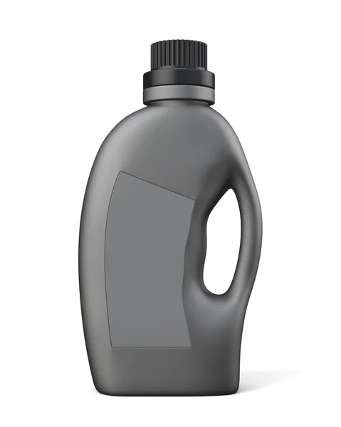 Black bottle conditioning or detergent — Stock Photo, Image