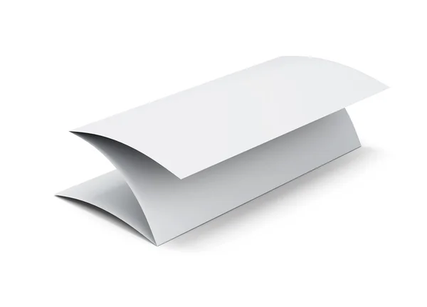 Folleto de papel en blanco. Ilustración 3d sobre fondo blanco —  Fotos de Stock