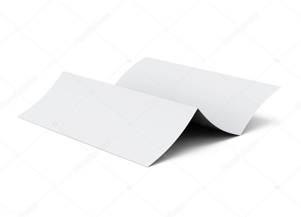 Blank folded sheet of paper