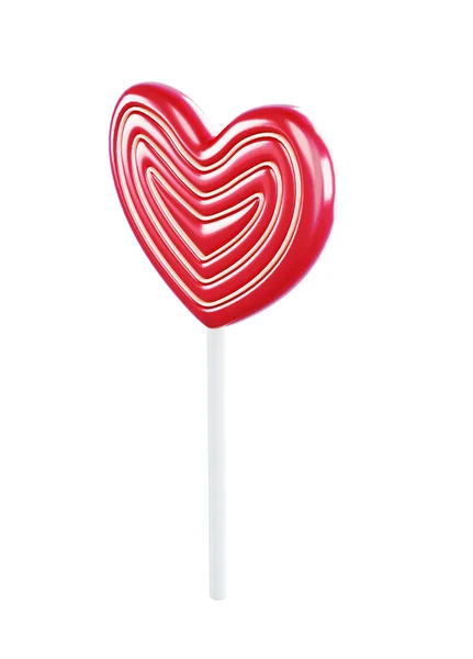 Lollipop in shape of heart — Stock Photo, Image