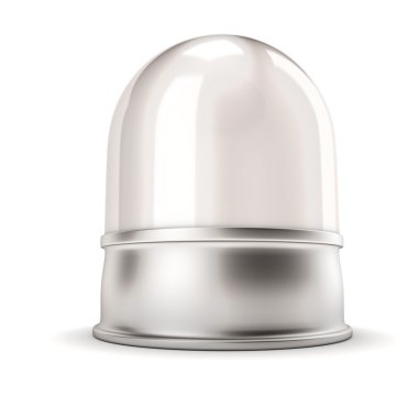 Beyaz arka plan üzerinde izole boş kubbe.