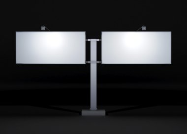 Geceleri sokak billboard fenerler tarafından yaktı