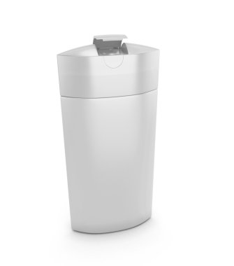 Beyaz kozmetik ambalaj, plastik şampuan veya duş jeli şişe