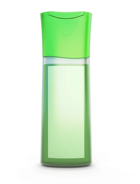Zelený prázdné šampon kontejner — Stock fotografie