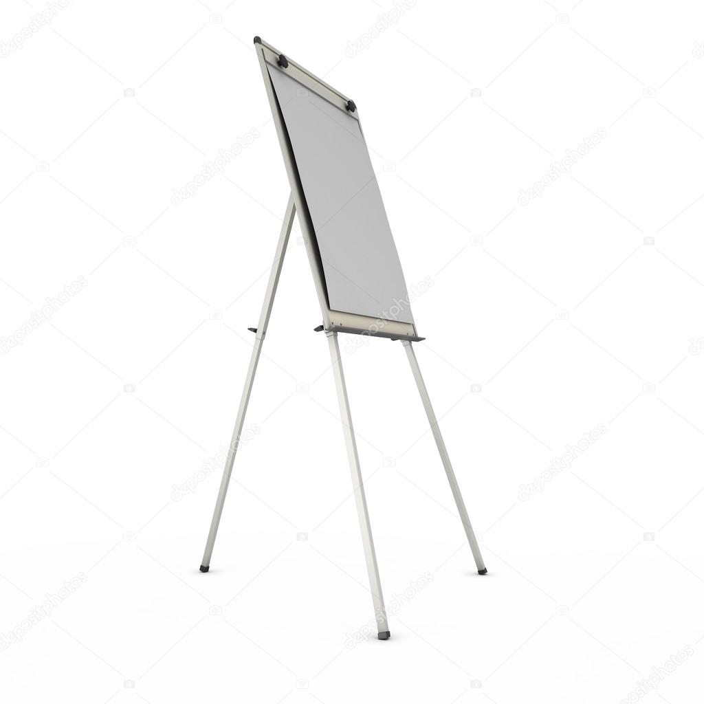 advertising stand or easel isolated on white background