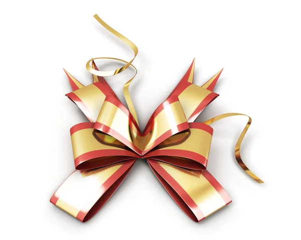 Festive bow on the package — Stock Photo, Image