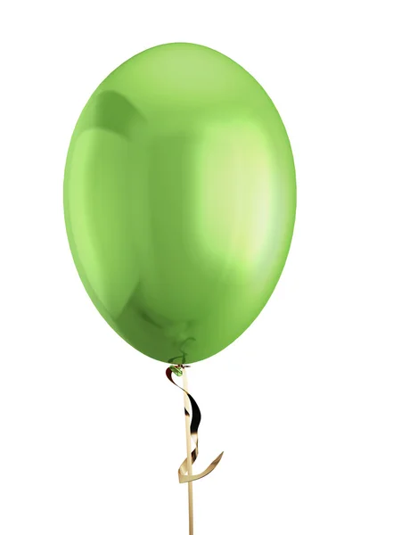 Isolat de ballon vert sur blanc — Photo