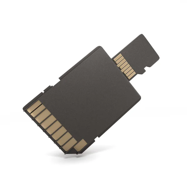 Micro scheda SD e adattatore — Foto Stock