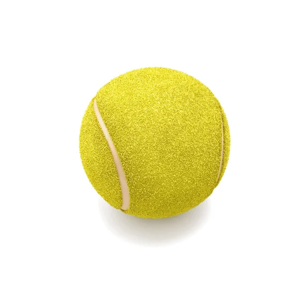 Tennisbal op wit — Stockfoto