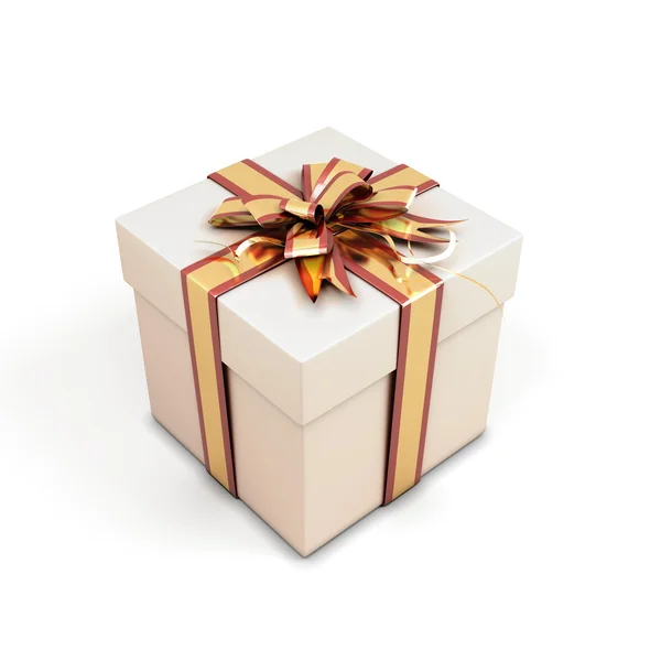 Gift box with bow — Stock Photo, Image