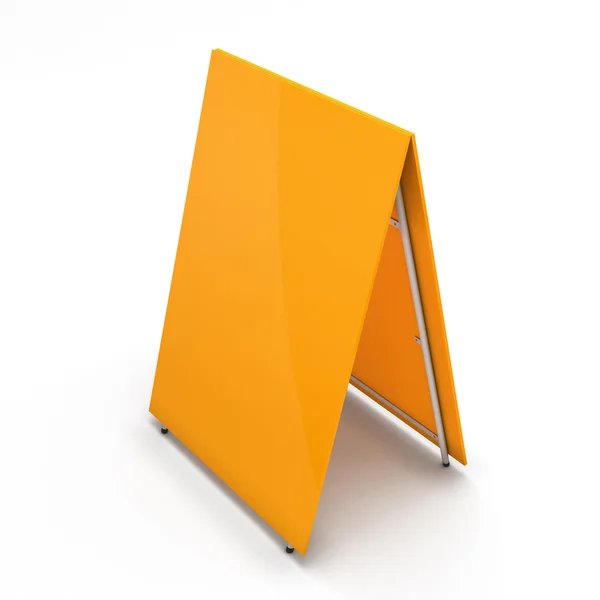 Orange blank billboard for your design — Stock Photo, Image