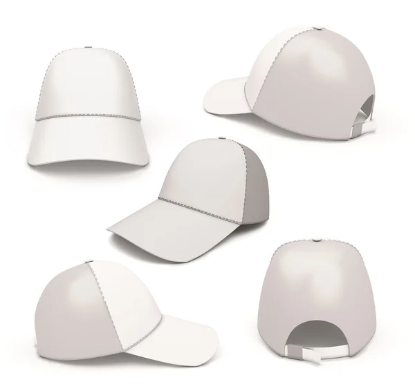 Set baseball caps from different angles — Stock Photo, Image