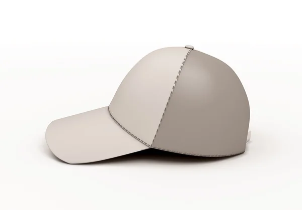 White baseball cap template side view — Stock Photo, Image