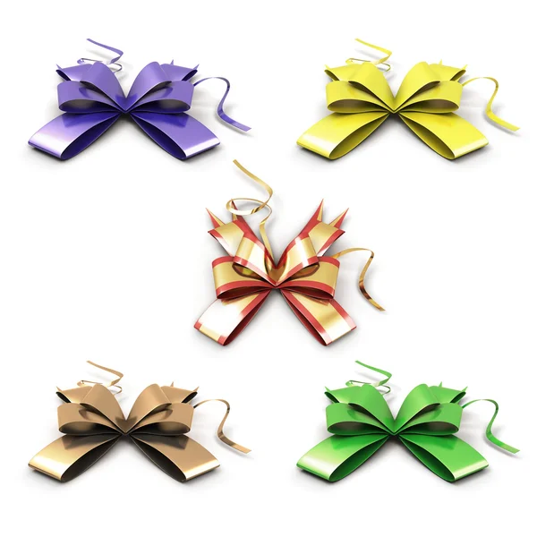 Set of celebratory bows — Stock Photo, Image