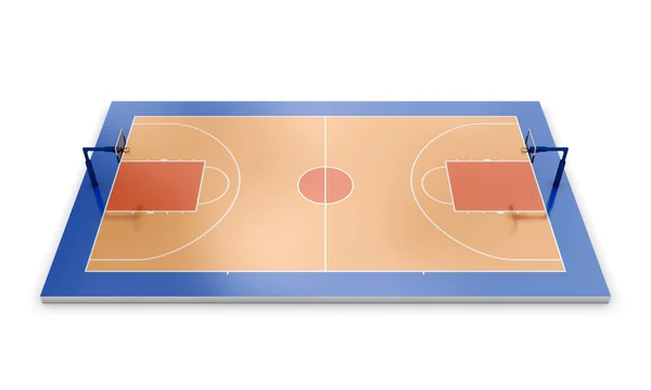 Campo de basquete 3d — Fotografia de Stock