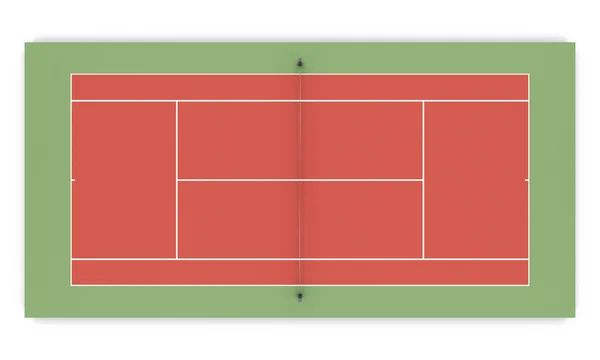 3d illustration tennis court front view — Stock Photo, Image
