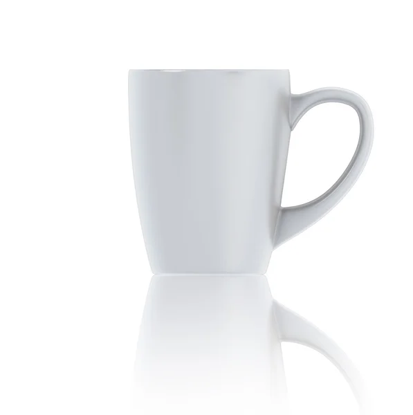 Ilustración 3d taza blanca de té vista frontal — Foto de Stock