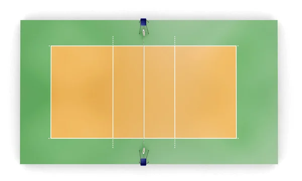 Volleyball court or field top view — Stock Photo, Image