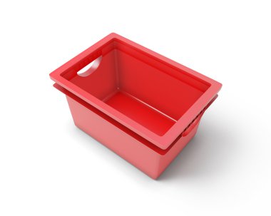 Ceketler kırmızı plastik kutu