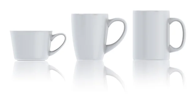 Set of cups for different beverages — Stock Photo, Image