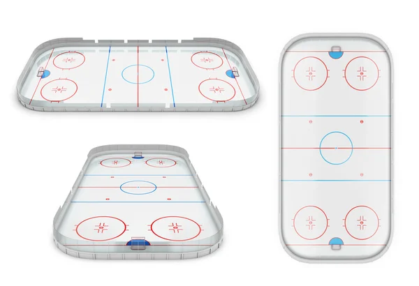 Ice hockey area different of view — Stock Image Ice hockey area different of view Stock Image