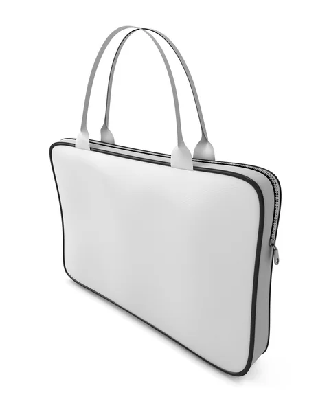 White bag with zipper — Stock Photo, Image