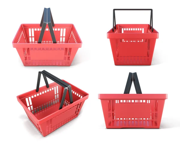 Set of plastic baskets — Stock Photo, Image