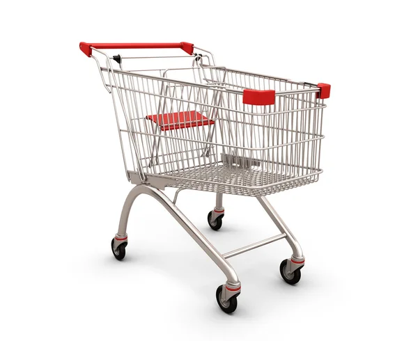 Shopping supermarket cart — Stock Photo, Image