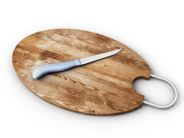 Cuchillo en una tabla de cortar —  Fotos de Stock