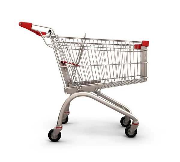 Tom shopping cart sidovy — Stockfoto