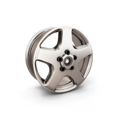 Beyaz bir arka plan üzerinde alaşım jant