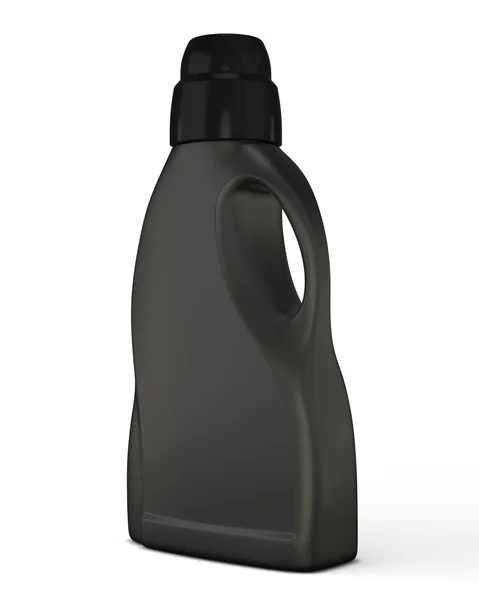 Black bottle template for detergent — Stock Photo, Image