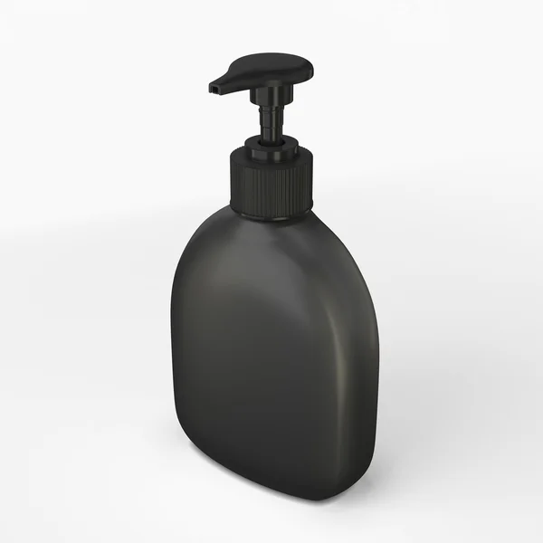 Schwarze Flasche für Seife — Stockfoto