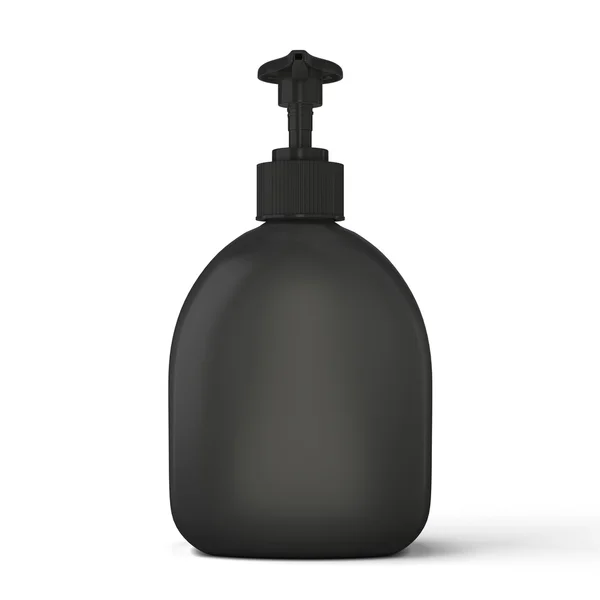 Черный шаблон бутылки для мыла — стоковое фото