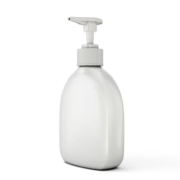 White bottle for soap on a white — Stock Photo, Image