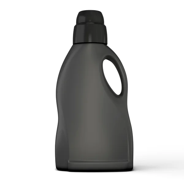 Black bottle template for detergent — Stock Photo, Image